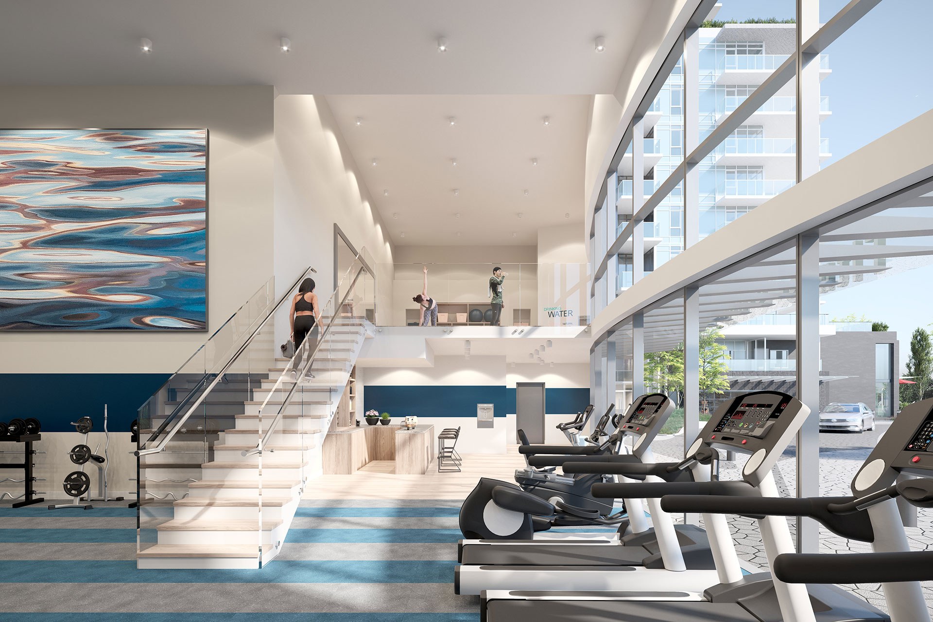 Wellness can be found in a two-level fitness centre, complete with yoga and meditation studio